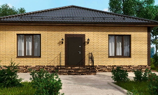 Проекты одноэтажных домов из кирпича | Строй-Лбн - Лобня от 3571 рублей
